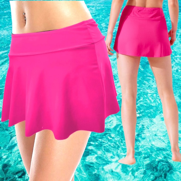Rotita Other - Rotita Fuchsia Featival Pink High Waist Swim Skirt Bottoms  Size XL NWOT